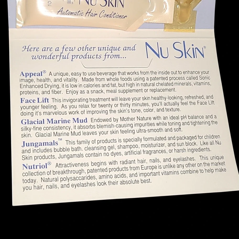 Vintage 1992‎ Nu Skin Hair Care Sample Kit NOS Rare Shampoo Conditioner Gel